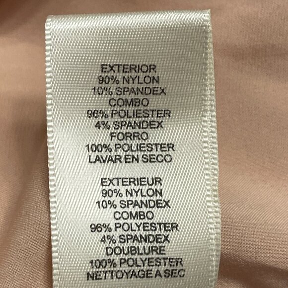 Eliza J Navy Blue Lace with Nude Underlay Ruched Side Sleeveless Dress, Size 6 - Picture 7 of 7